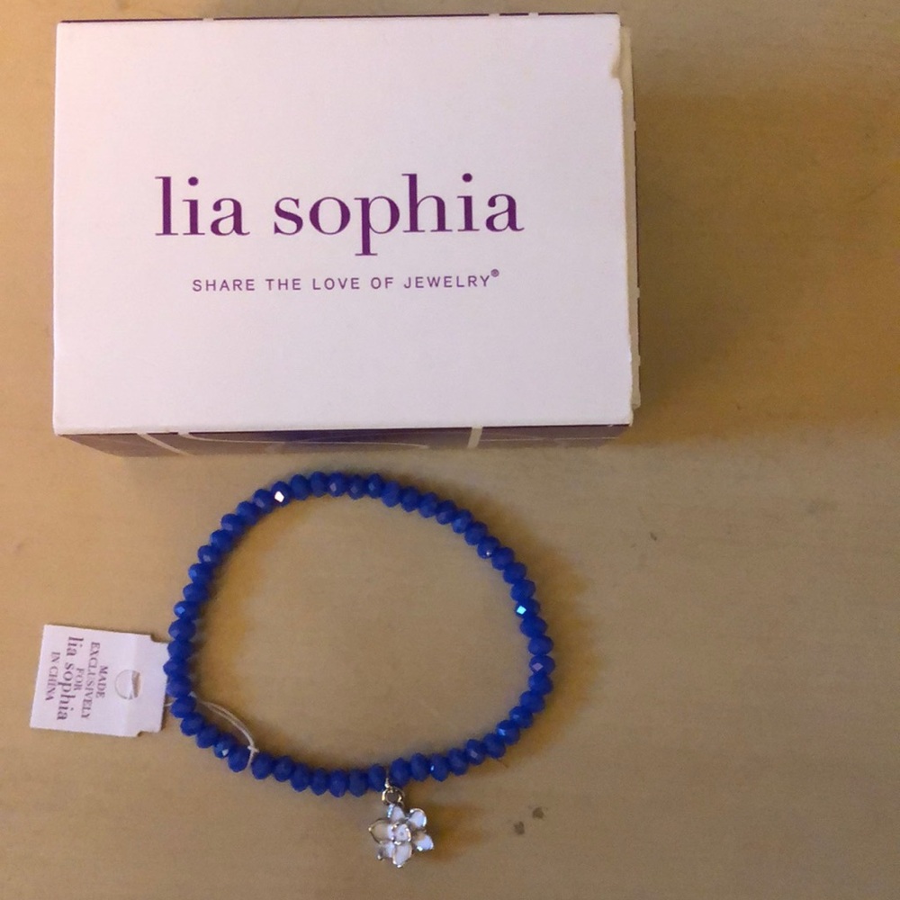 Lia Sophia Serendipity Cobalt Stretch Bracelet